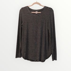 Old Navy black and white strip tunic sweater